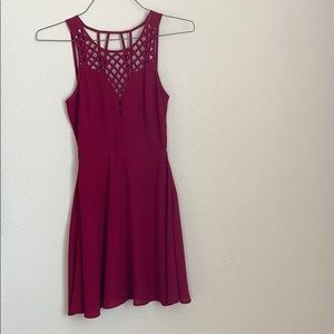 Burgundy dress